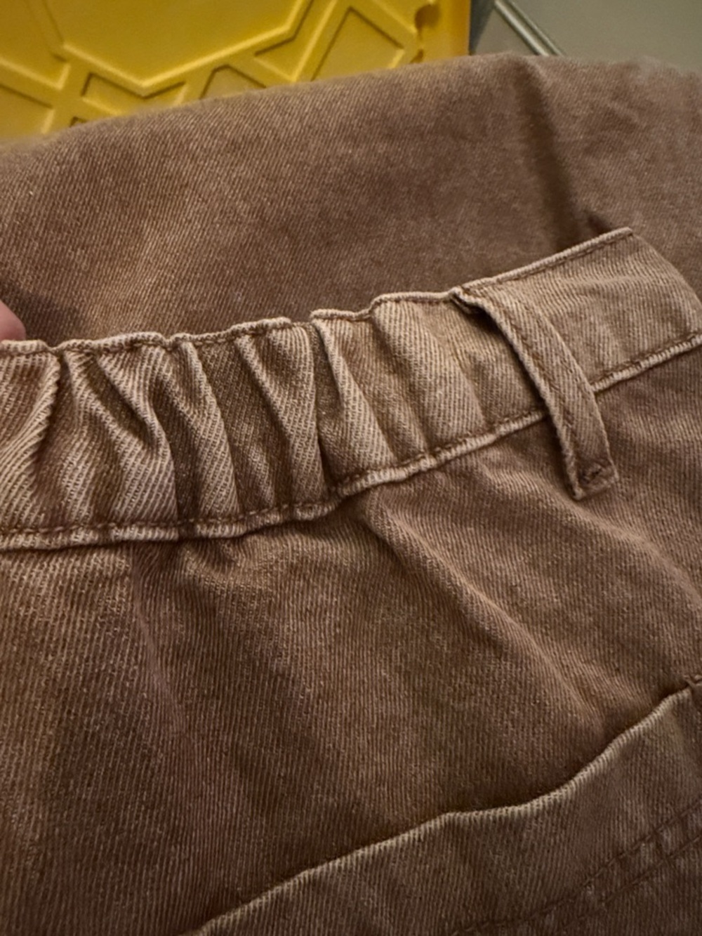 POL Brown Patchwork Wide-Leg Pants with Printed Patches - Picture 11 of 14